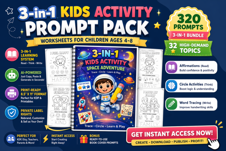 Read more about the article 7 Powerful Reasons Why 3-in-1 Kids Activity Prompt Pack Review Reveals a Game-Changing Opportunity