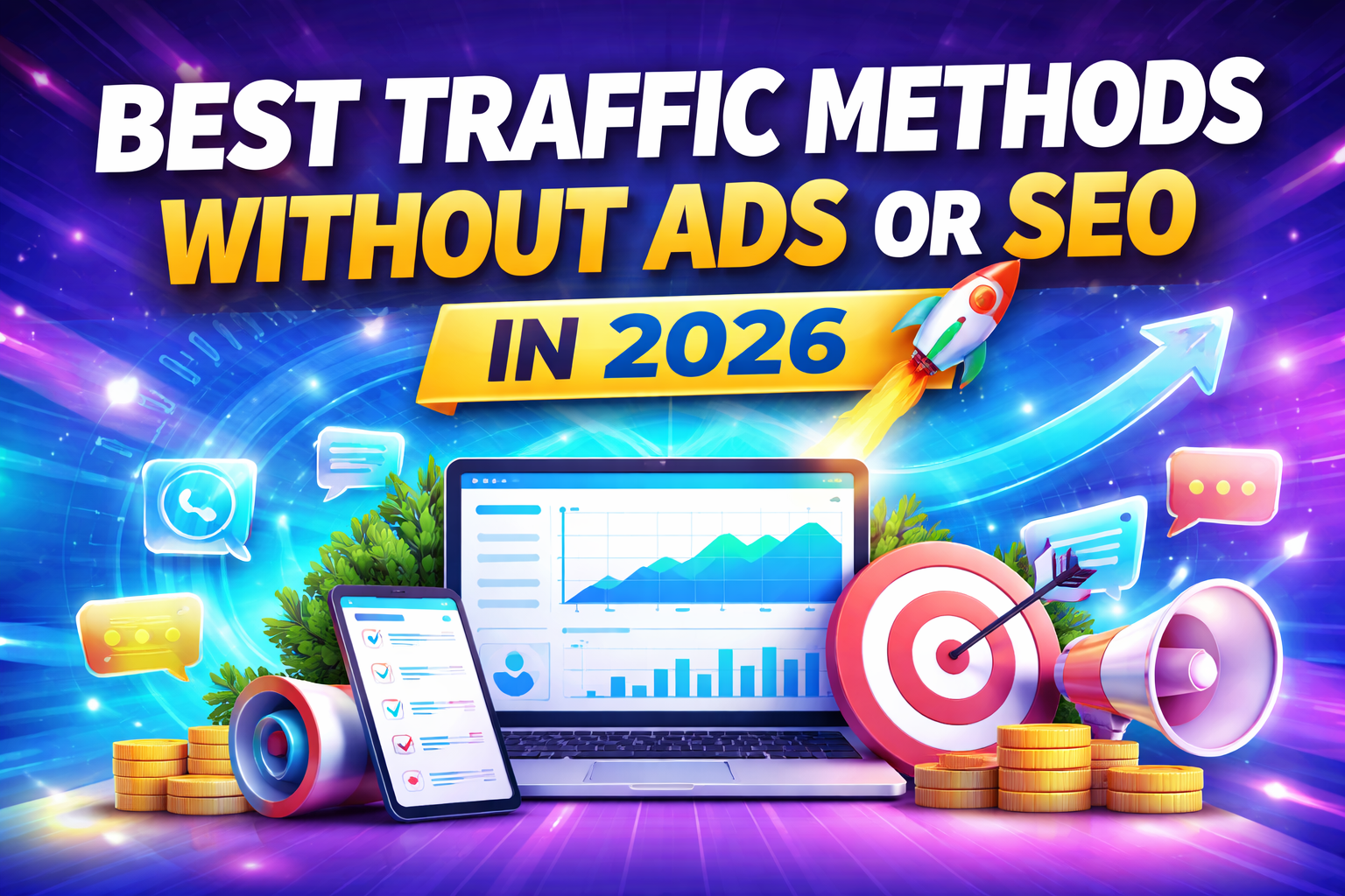 You are currently viewing Best Traffic Methods Without Ads or SEO in 2026: 7 Smart Ways to Get Free Traffic Fast